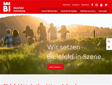 Tablet Screenshot of bielefeld-marketing.de